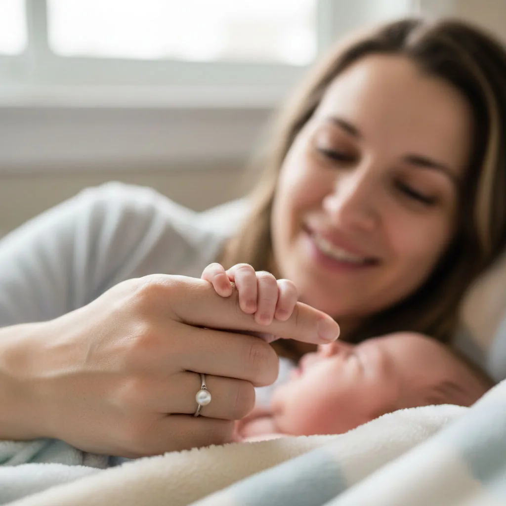 Mother holding her child's hand — representing the family journey through microtia diagnosis and treatment with Dr. Bonilla